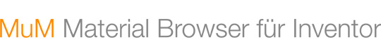 MuM Material Browser für Inventor