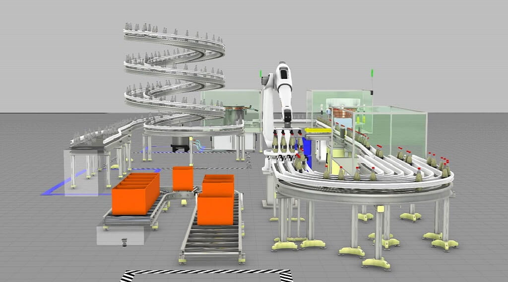 Bottle filling layout