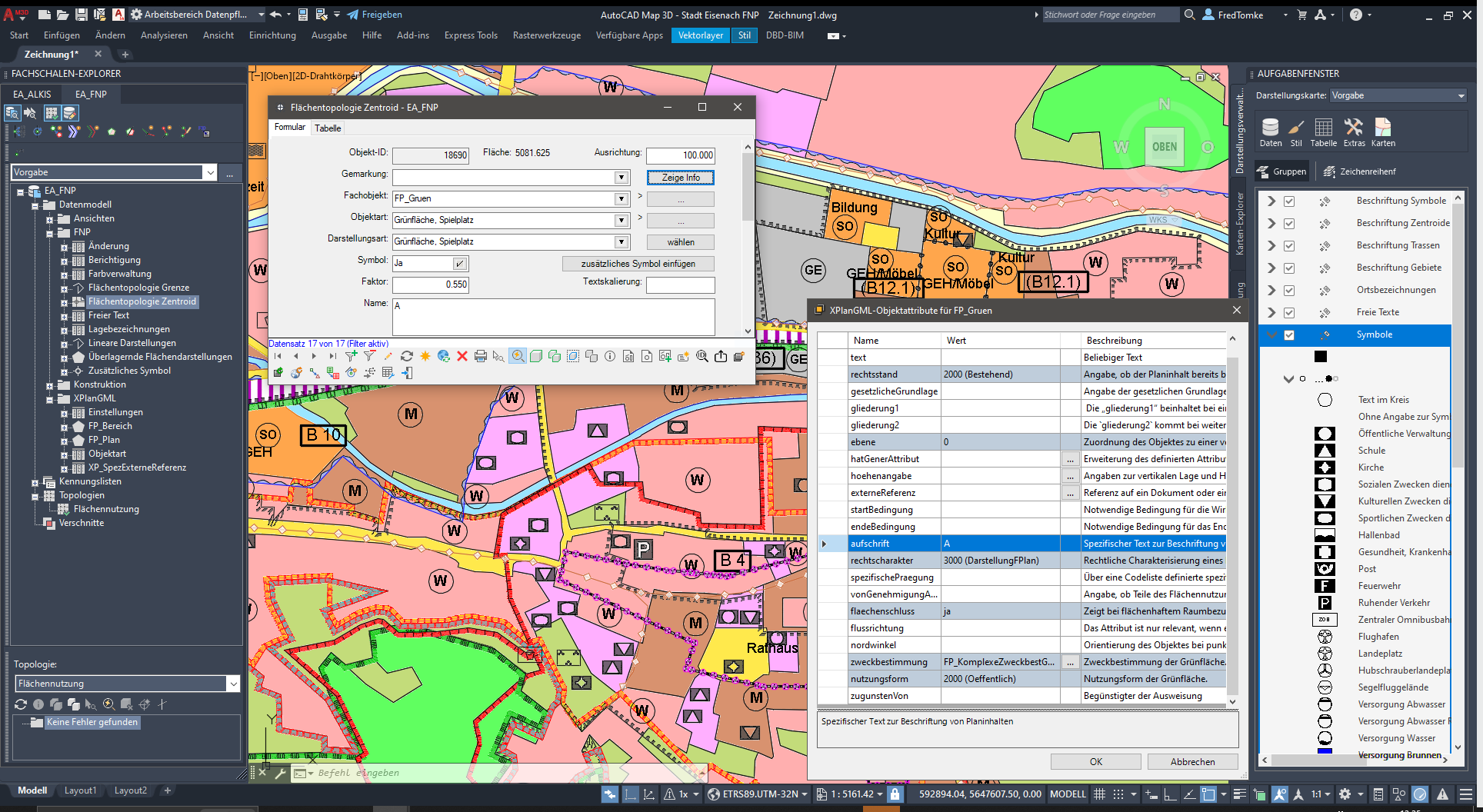 AutoCAD mit Fachschale MuM Bauleitplanung