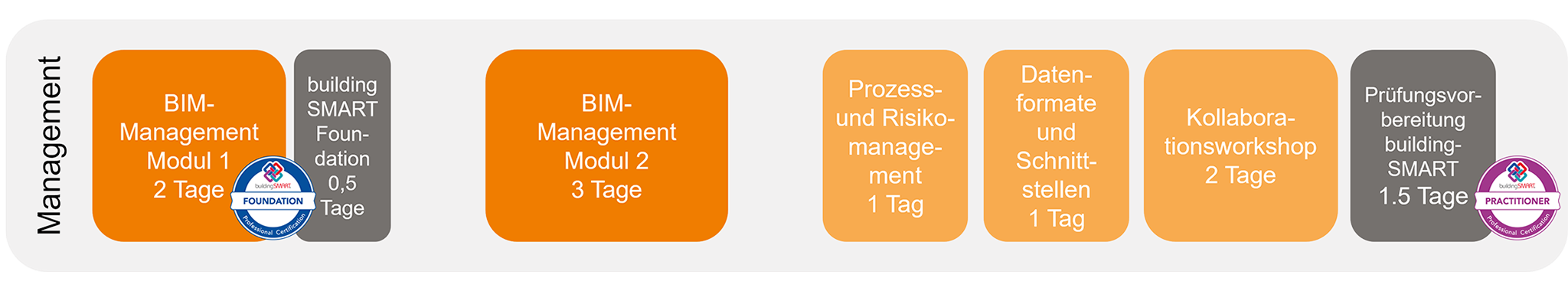 MuM BIM-Management Grafik Ausiblldungspfad BIM Ready 